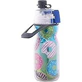 O2COOL Mist 'N Sip Misting Water Bottle 2-in-1 Mist And Sip Function With No Leak Pull Top Spout Kids Water Bottle Sports Water Bottle - 12 oz