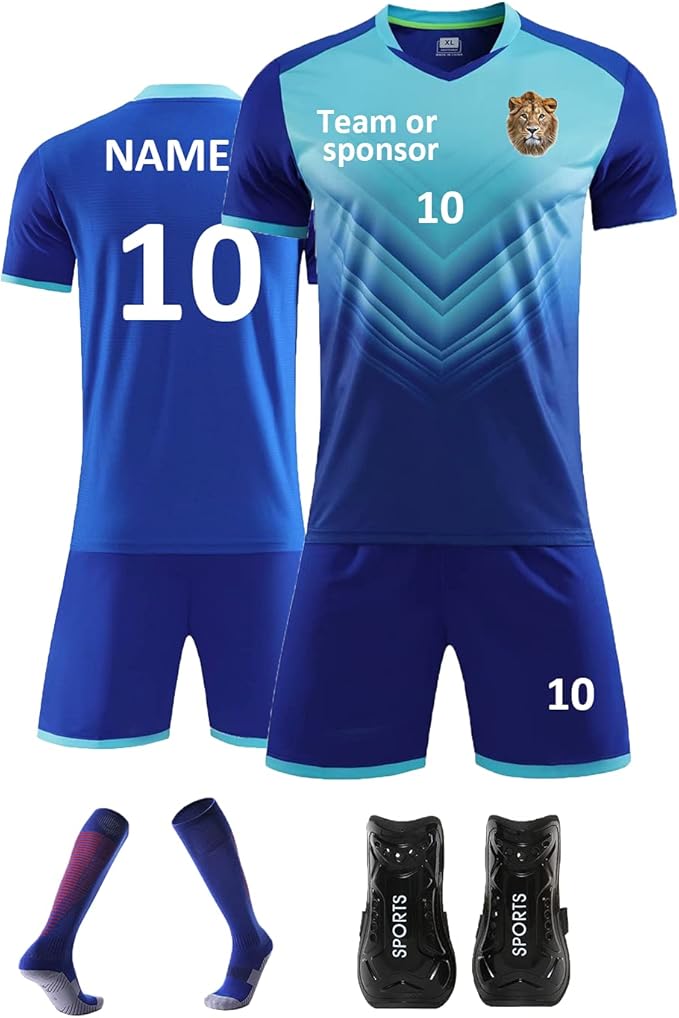 Personalised Football Shirt Custom football kit with Name Number for