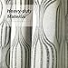 Valea Home Room Darkening Blackout Curtains for Living Room Window Panel Drapes - Grommet Top Thermal Insulated Geometric Pattern, 90 Inch Long, Taupe, 1 Panel