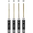 4Pcs RC Hex Driver Set, Titanium RC Screwdriver Tools Kit Set,1.5mm 2.0mm 2.5mm 3.0mm,Hexagonal Screwdriver Wrench Repair Tools for RC Model Helicopter Boat Cars
