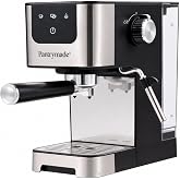 Pantrymade 20 Bar Espresso Machine with Milk Frother and LCD Display | Compact Espresso Maker for Latte and Cappuccino | 50 oz Removable Water Tank | Steam Wand | Black