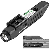 TOUGHSOUL Tactical Flashlight 1450 Lumen 2 in 1 Picatinny Rail MLOK Mounted Rechargeable Rifle Flashlight