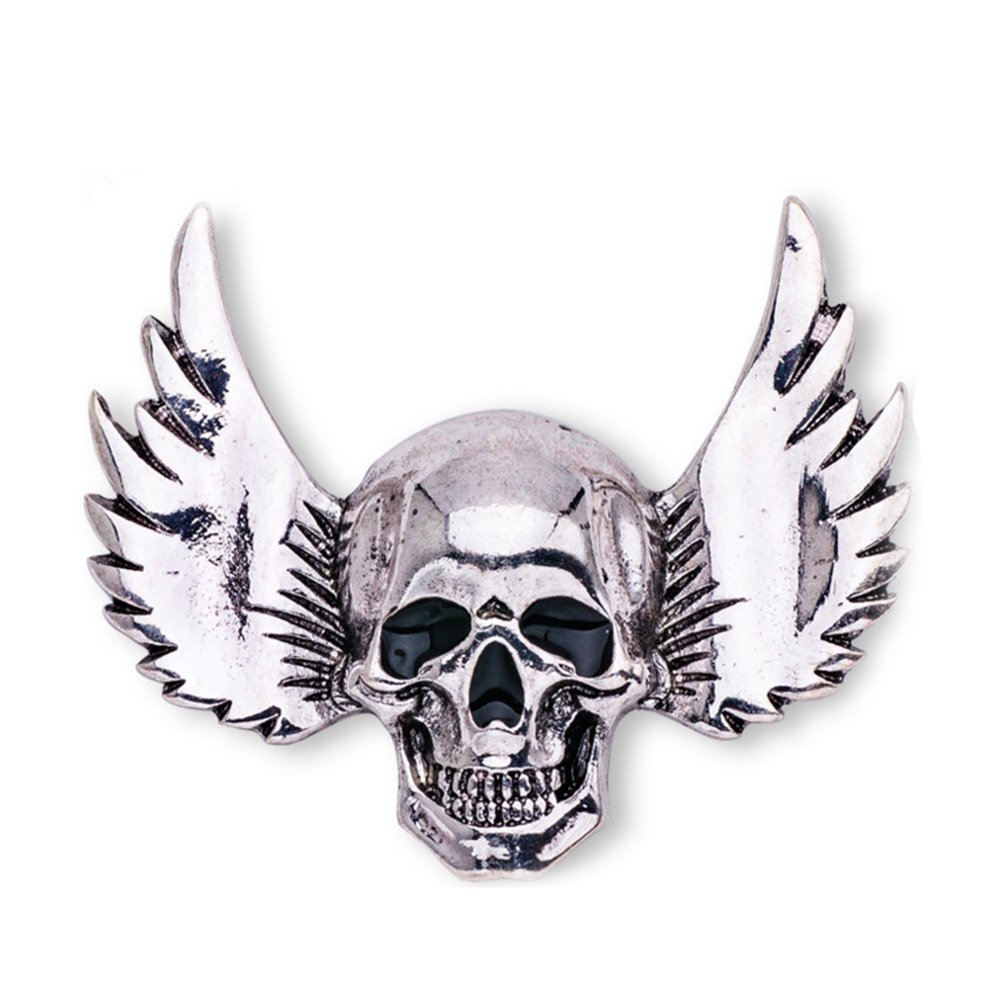 Skeleton Brooch Pin Skull Pin Badge Gothic Punk Brooch present (Silver)