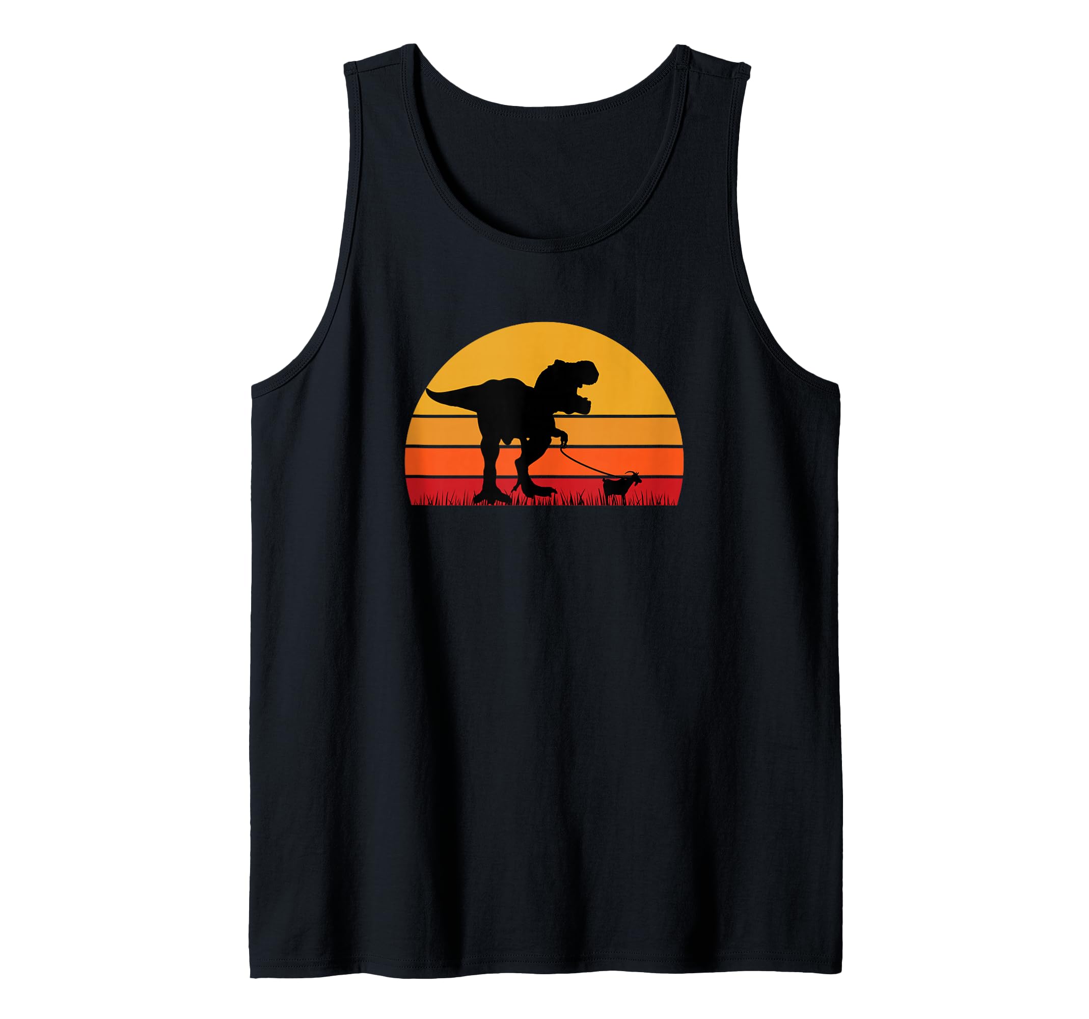 T-Rex Walking Goat Trex Tyrannosaurus Rex Dinosaur Dino Tank Top