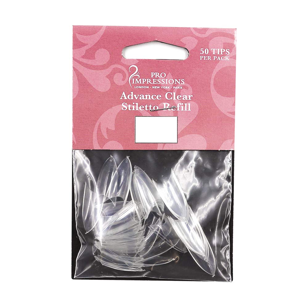 Advance Clear Stiletto Nail Tips Proimpressions (SIZE 10)