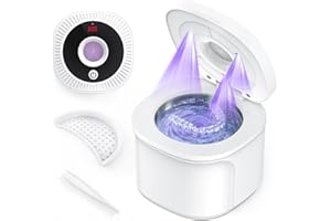 Ultrasonic Cleaner Machine for Retainers, Dentures, Mouthguards, Aligners and Toothbrush Heads, 45kHz 4 Modes Deep Cleanning 