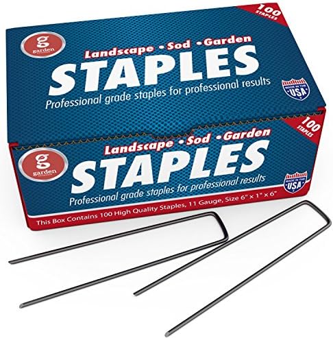 75 GALVANIZED Garden Staples - ProGrade - Full 6" Length - Durable 11 Gauge Metal Steel - Also Called Sod Staples, Garden Spikes, Fence Anchors, Landscape Fabric Staples, Anchor Pins, Loop Stakes