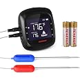 INKBIRD Termometro Carne Wireless con 4 Sonde per Forno,Cucina, Barbecue, Termometro BBQ con APP INT-14-BW,WiFi e Bluetooth,Impermeabile,Istruzioni in italiano