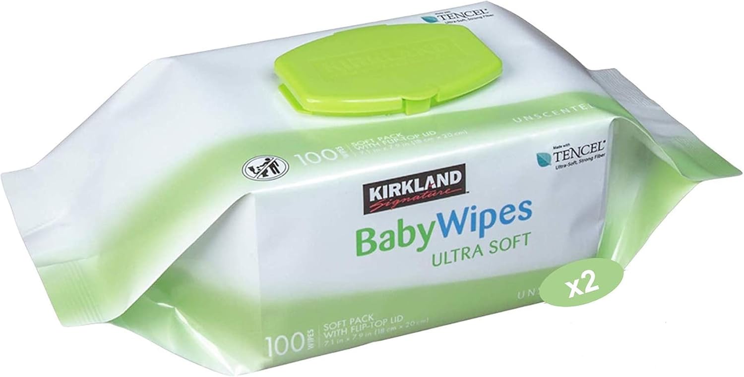 Baby Wipes 2 Pack for Diaper Bag Backpack Bathroom