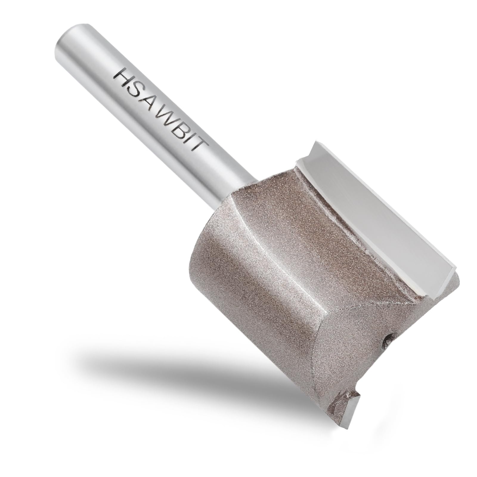 hsawbit Straight 2-Flute Router Cutter, 1/4 Inch Shank, 19mm Cut Diameter & 30mm Cut Length, Flush Trim Router Bit for Woodworking