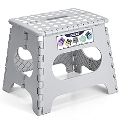 Delxo Folding Step Stool, 11 inch Non-Slip Foldable