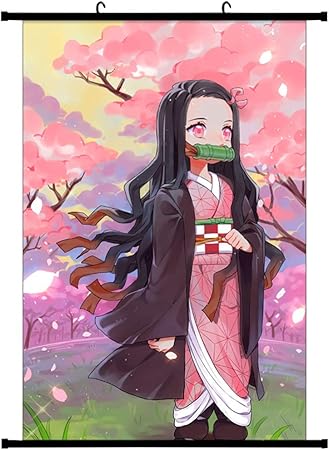 Amazon Com Cute Demon Slayer Wall Scroll Poster Nezuko Printing Kimetsu No Yaiba Poster Fabric Japanese Anime Posters Wall Art 30x45cm 11 8 X17 7 1 Posters Prints