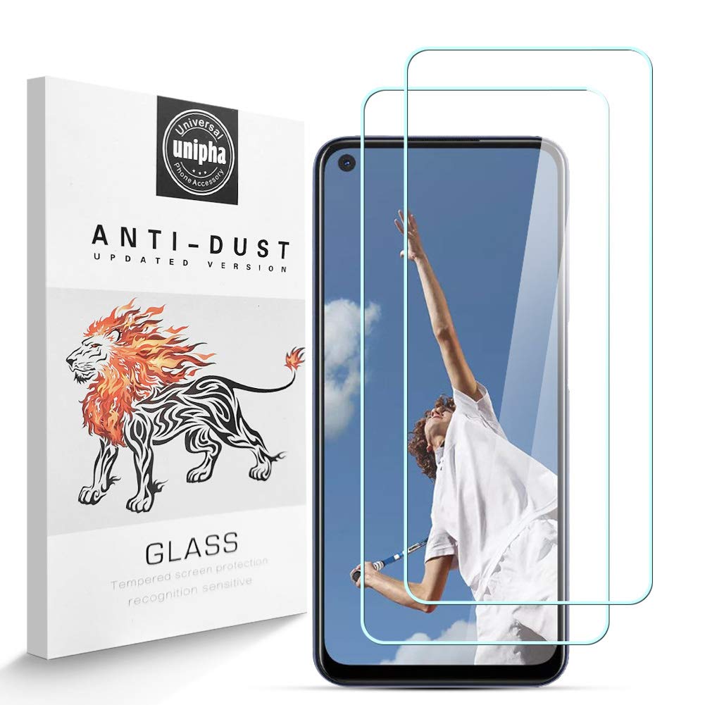 Zidwzidwei Screen Protector for Oppo A52 [2 Pack], 9H Hardness Tempered Glass, 2.5D High Definition Film, Bubble Free, Screen Protector Compatible with Oppo A52