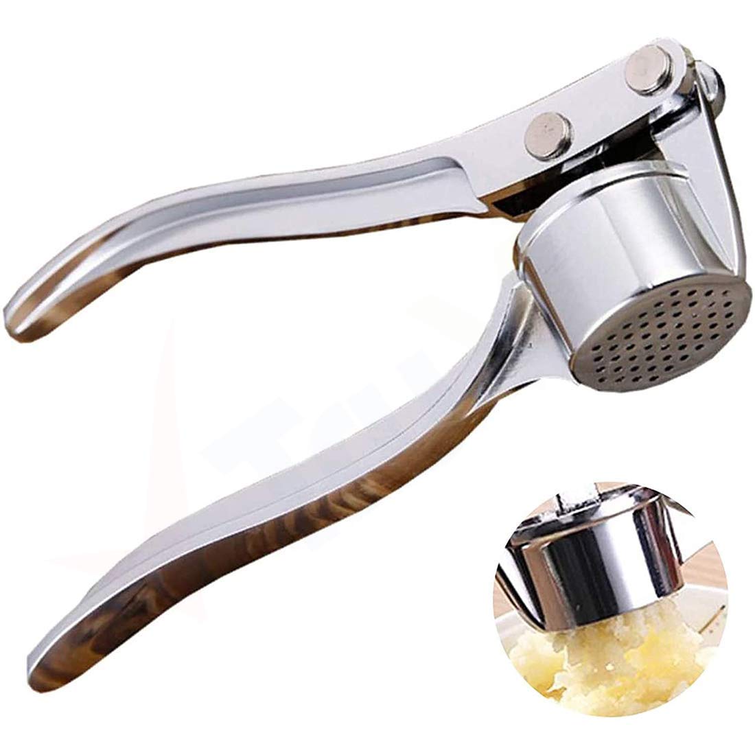 Buy HAPYSA Stainless Steel Garlic Press Mincer, Crusher & Peeler with