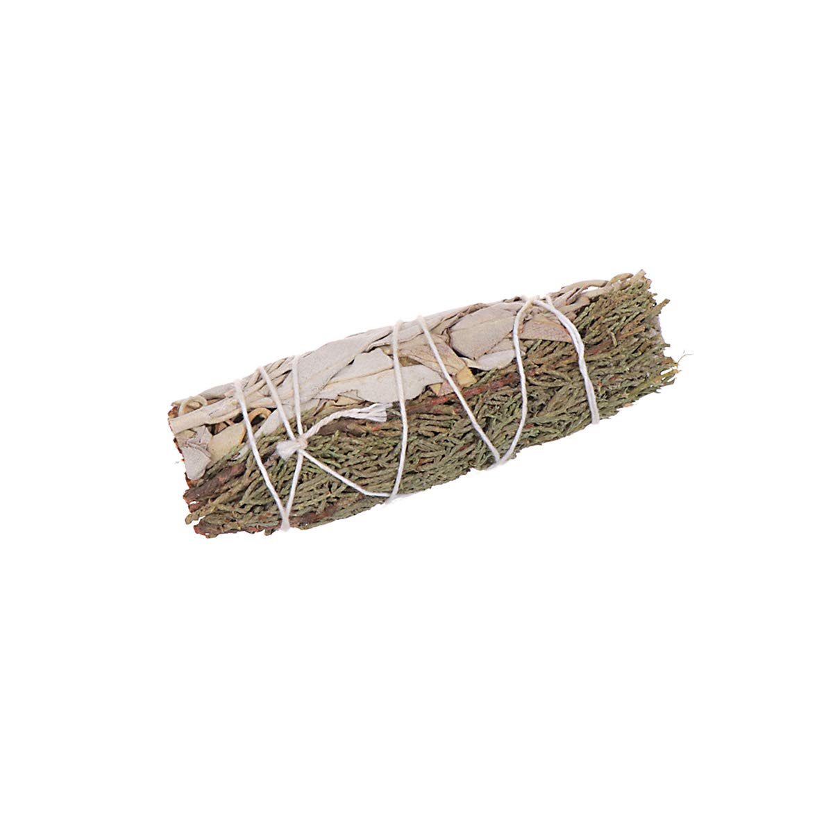 NKlaus 1x White Sage + Juniper Tips 10cm 4" Smudge Sticks Smoking Bundle 30g 6729