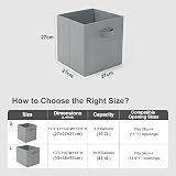 Amazing Tour 8 Pcs Cube Storage Boxes 33x38x33cm Foldable Fabric with Handles view 4