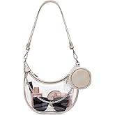 LONG VACATION Clear Bag for Stadium Events, Clear Purses for Women Stadium Crossbody, PVC Clear Concert Bag with Coin Purse