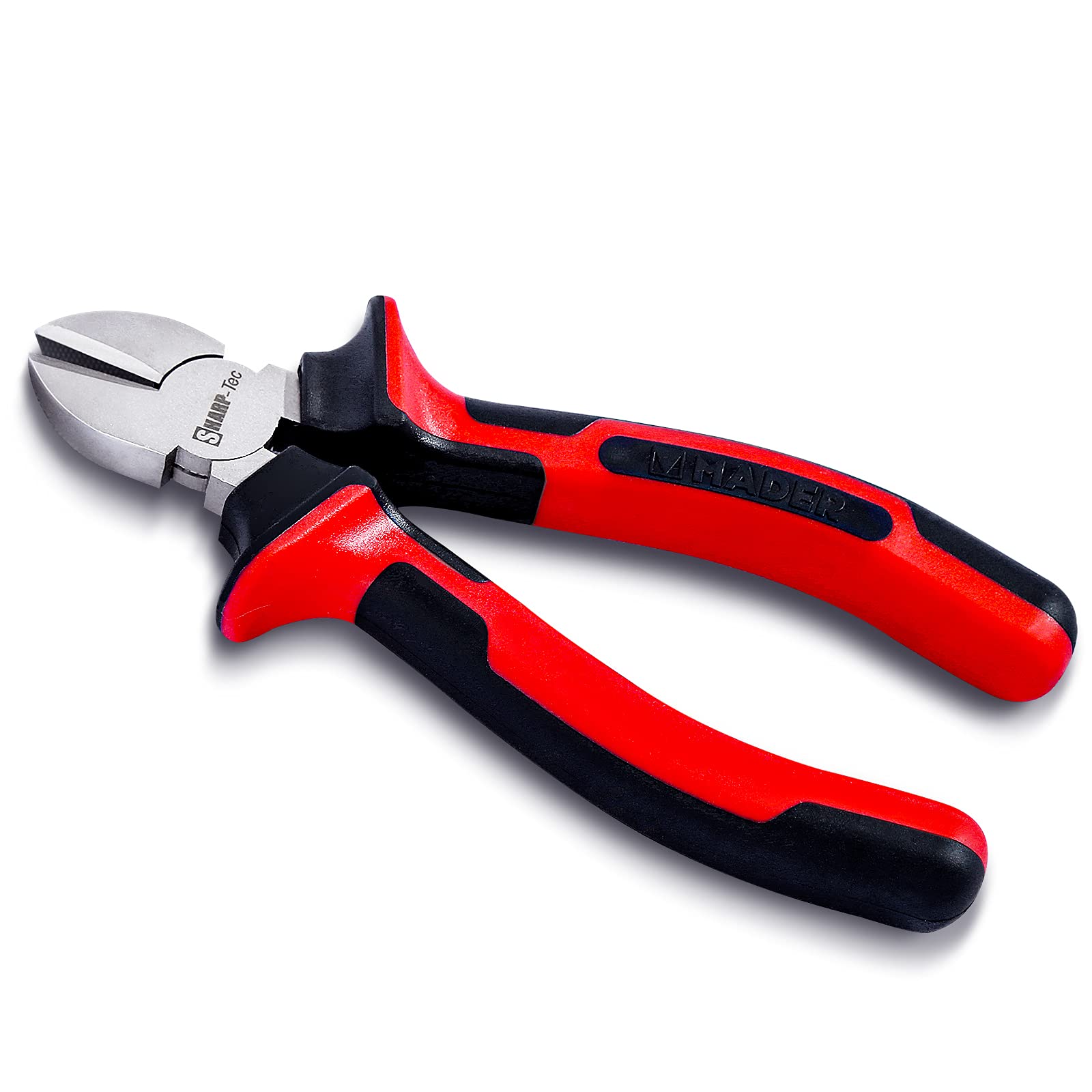 Sharp-Tec Wire Cutters 200mm, 8-inch Diagonal Cutting Pliers with Anti-Slip Handle, Professional Heat-Treated Side Cutters with Strong Cutting Force — image 1