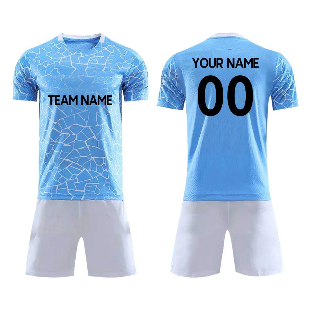 Personalized Green Mens Kids Soccer Jerseys & Shorts,Custom Any Name Number Mens Daily Sports Training Suits