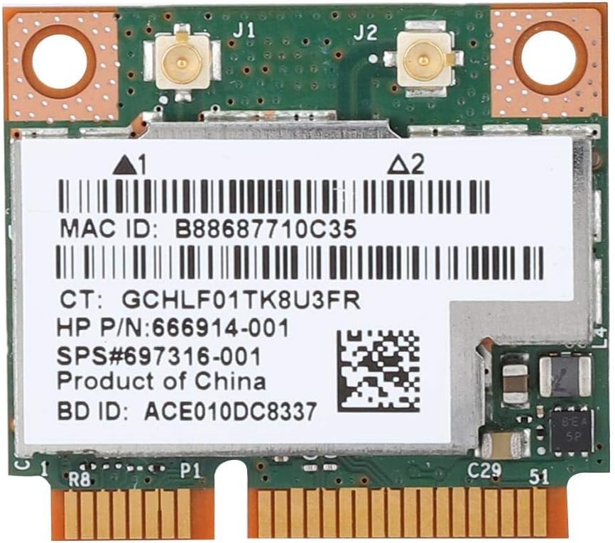 Mini PC-E Network Card,Bluetooth 4.0 300Mbps 2.4 and 5 GHz Dual-Band PCI-E LAN Card,Suitable for Broadcom BCM943228HMB,Suitable for 2000/XP/VISTA/7