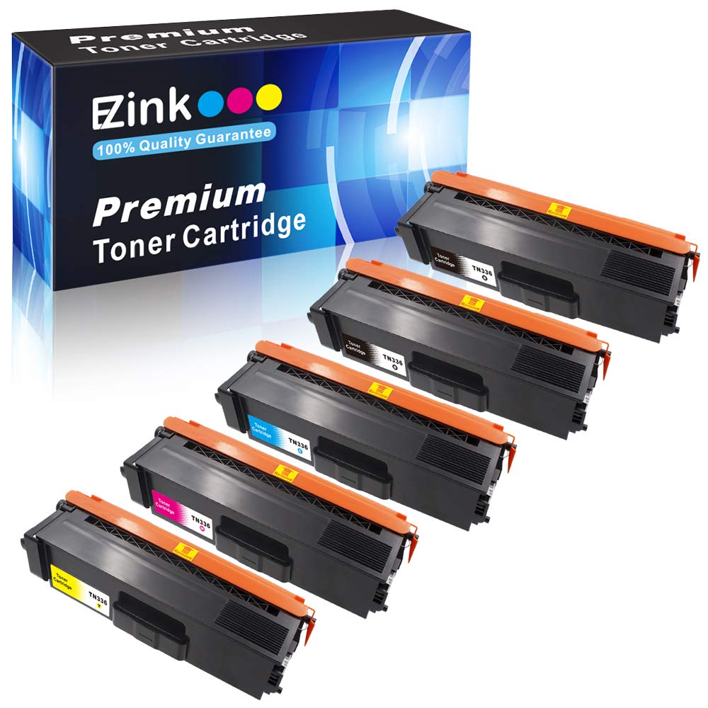 E-Z Ink (TM) Compatible Toner Cartridge Replacement for Brother TN336 TN331 TN315 TN310 to use with MFC-L8600CDW MFC-L8850CDW HL-L8350CDW HL-4150CDN (2 Black 1 Cyan 1 Magenta 1 Yellow, 5 pack)