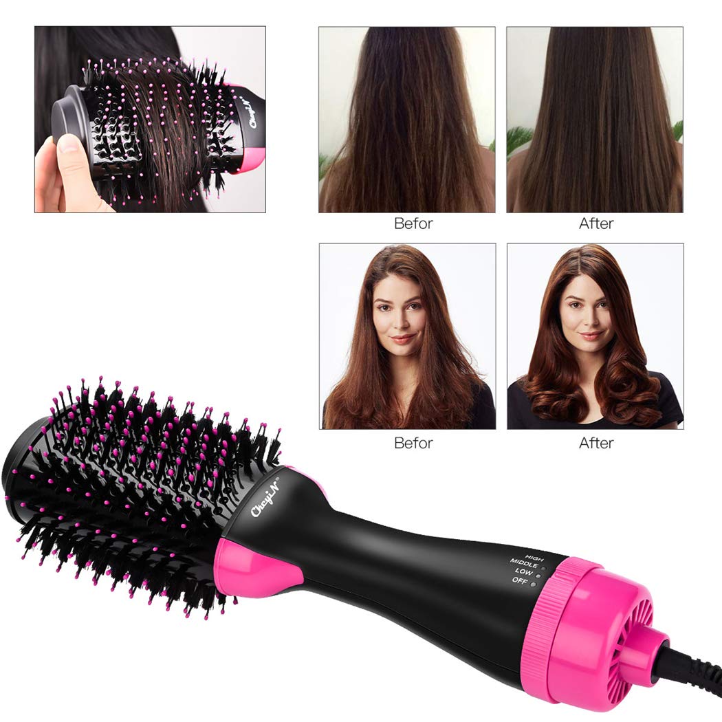 Hot Air Brush, CkeyiN One Single Step Hair Dryer and Volumizer Professional Salon Styling Tools & Appliances Blow Dryer Styler Brush for All Hair Type : Beauty
