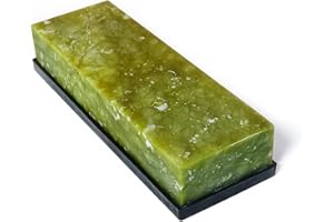 Suwajume Knife Sharpening Stone,10000 Grit Whetstone Final Fine Polishing Natural Green Honing Oilstone for Knives Tools,Cutting Tools 180 * 60 * 30mm (A)