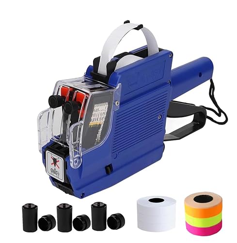 Number Labelling Gun 2 Line 20-Digit Pricing Gun, Pricing Label Tag Gun Kit, Price Gun with ...