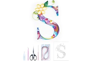 Uniquilling Quilling Paper Quilling Kit for Adults Beginner, 8 * 10-inch Letters, Exquisite DIY Paper Filigree Painting Kits Quilling Tools, Home Room Wall Art Decor Best Gifts(Basic)