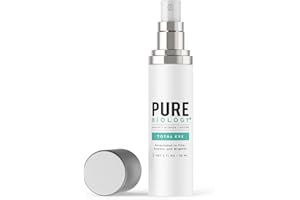 PURE BIOLOGY Premium Total Under Eye Cream for Wrinkles - Moisturizing Caffeine Eye Cream Anti Aging Serum and Avocado Eye Wrinkle Cream with Hyaluronic Acid Vitamin C and E | Hydrating Eye Cream for Men and Women