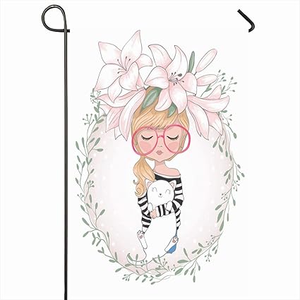 Amazon Com Ahawoso Outdoor Garden Flags 12 X18 Inch Pink Flower