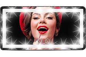 EVECO Car Visor Vanity Mirror - Rechargeable LED Light Makeup Mirror - Universal Car Sun Visor Mirror - Innovative All Car Mirror Accessories