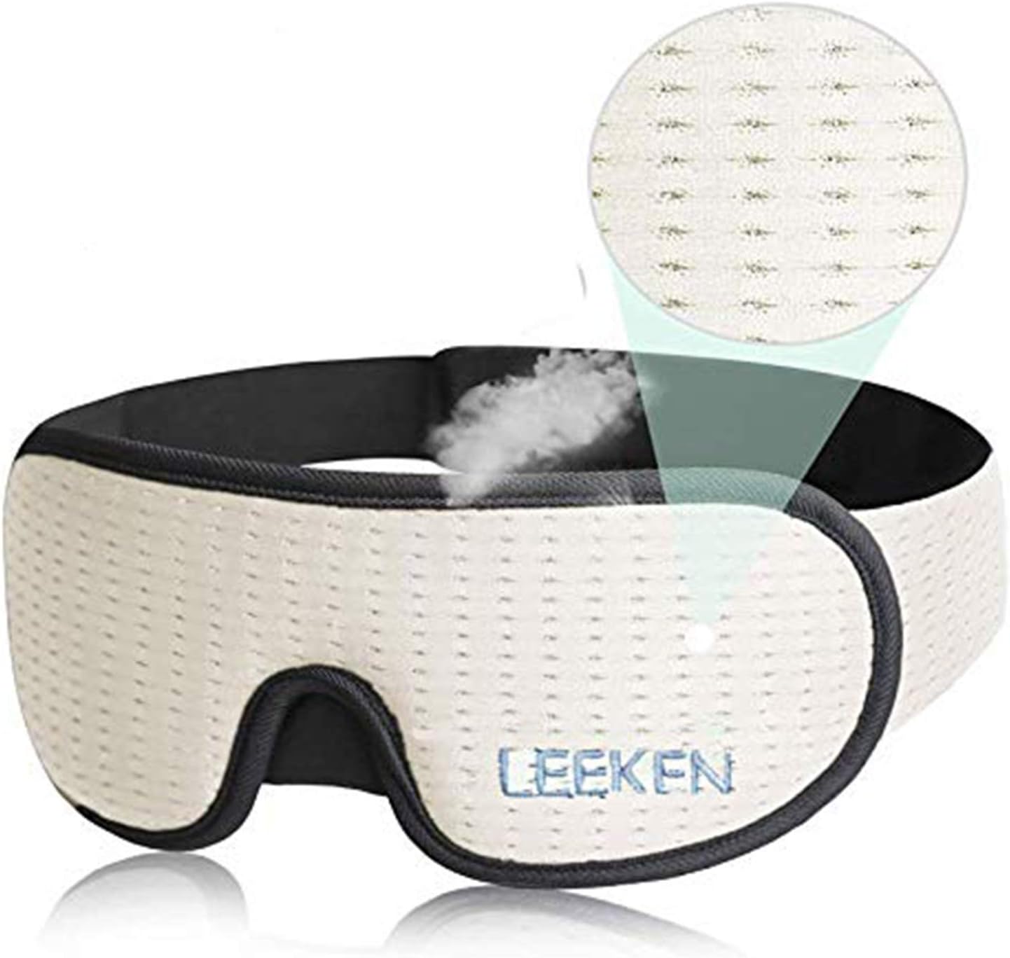 LEEKEN 3D Sleeping Eye Mask - 100% Lights Blockout Sleep Mask for Men Women, Cool Sports Fabric Eye Cover for Travel/Nap/Night Sleeping,Comfortable and Breathable … (Mesh-Black): Health & Personal Care