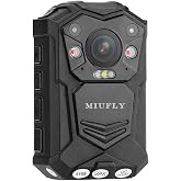 MIUFLY 1296P FHD Body Camera Indoor and Outdoor Use with 2 Inch Display, GPS, Night Vision (64GB)