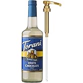 Torani Sugar-Free Syrup, White Chocolate Flavor, Pump Included, 25.4 Fl Oz | Sweeten &amp; Add Guiltless Flavoring to Caf&eacute;-Style Drinks &amp; Desserts | Coffee Bar Essentials