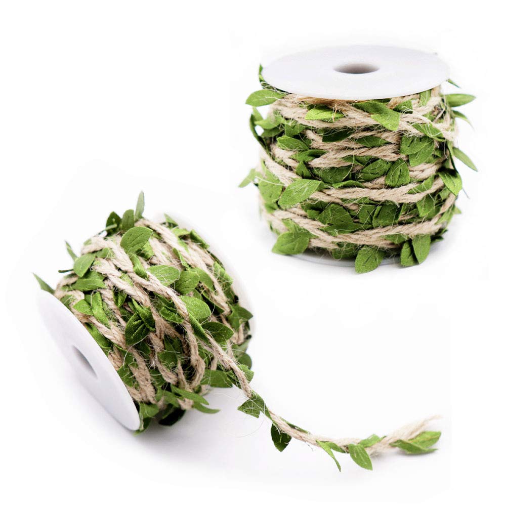 GZGXKJ YHYX 2 Rolls Artificial Vine Leaves Decoration for Wedding/Party/Home/Garden/Garland Crafts DIY
