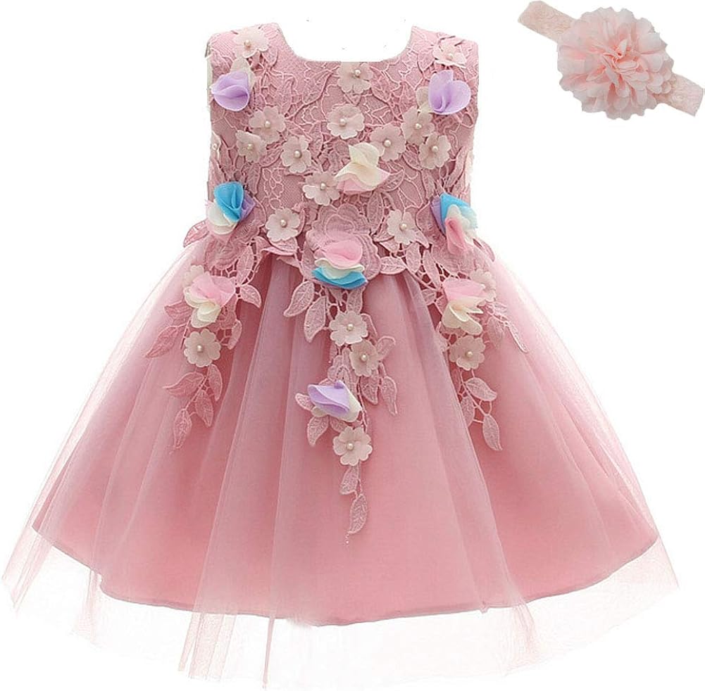 Bebe Ahaha Robe Bebe Fille Rose Robe Ceremonie Princesse Bebe Fleur Mariage Vetements Lemoncitylive Com
