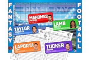 THE FOOTBALL DR Fantasy Football Draft Board 2024 - Color Rush Labels & Draft Board & Tracker Sheets - Draft Party Kit