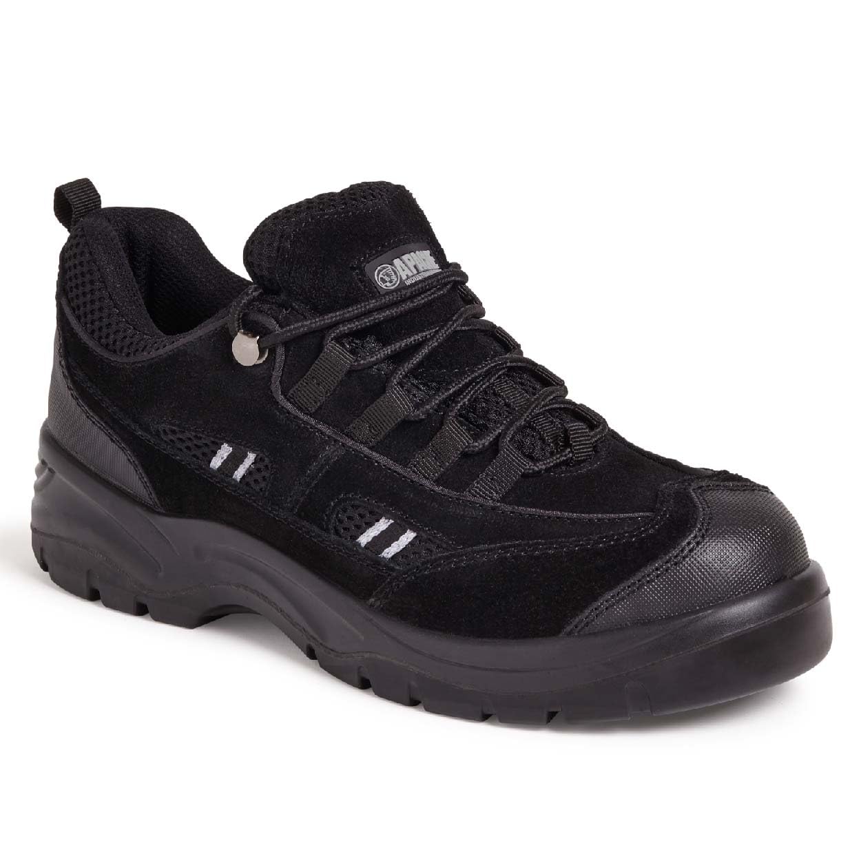 Apache AP302SM Safety Trainer | Size 12 UK | Black Suede | Steel Toe Cap | Midsole Protection | Anti Scuff Toe Guard | S1P and SRC Safety Approved
