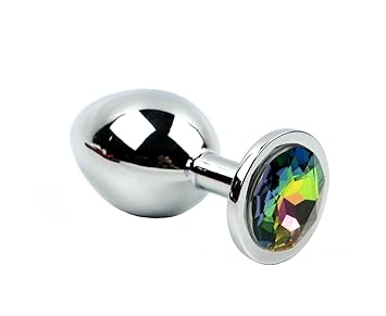 Greenpinecone 34MM Fetisch Bondage Sex Spielzeug Schmuck Anal Butt Plug Anal Buttplug Hook mit Bunt Kristall Stahl Metall Anf