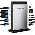 WAVLINK Laptop Docking Station 3 Monitors, 11 in 1 USB C Docking Station with PD3.1 140W Charging, 8K HDMI + Dual 8K Displayport, 5 USB-C/USB-A, SD/TF Slot, Audio/Mic, RJ45 Ethernet for M1/M2/M3/M4