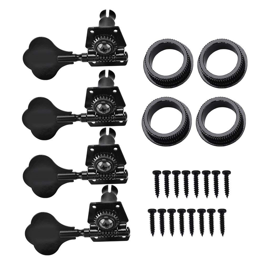 Alomejor 4R Guitar Tuning Peg Bass Guitar Open Tuners Zinc Alloy ElectricTuning Keys Pegs Tuners Machine Heads