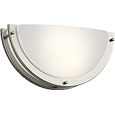 Kichler 10790NILED 11.75" White Acrylic LED Wall Sconce in Brushed Nickel