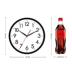 AKCISOT 12 Inch Wall Clock Silent Non-Ticking