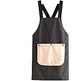 Apron with Pockets for Women and Men Cross Back Design with Towel, Waterproof Lightweight Fabric