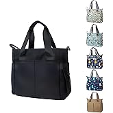 PHEBEN Diaper Bag Tote Satchel Waterproof Messenger Baby Diaper Bags for Mom and Dad Multifunction Medium Travel Tote Bags(Black)