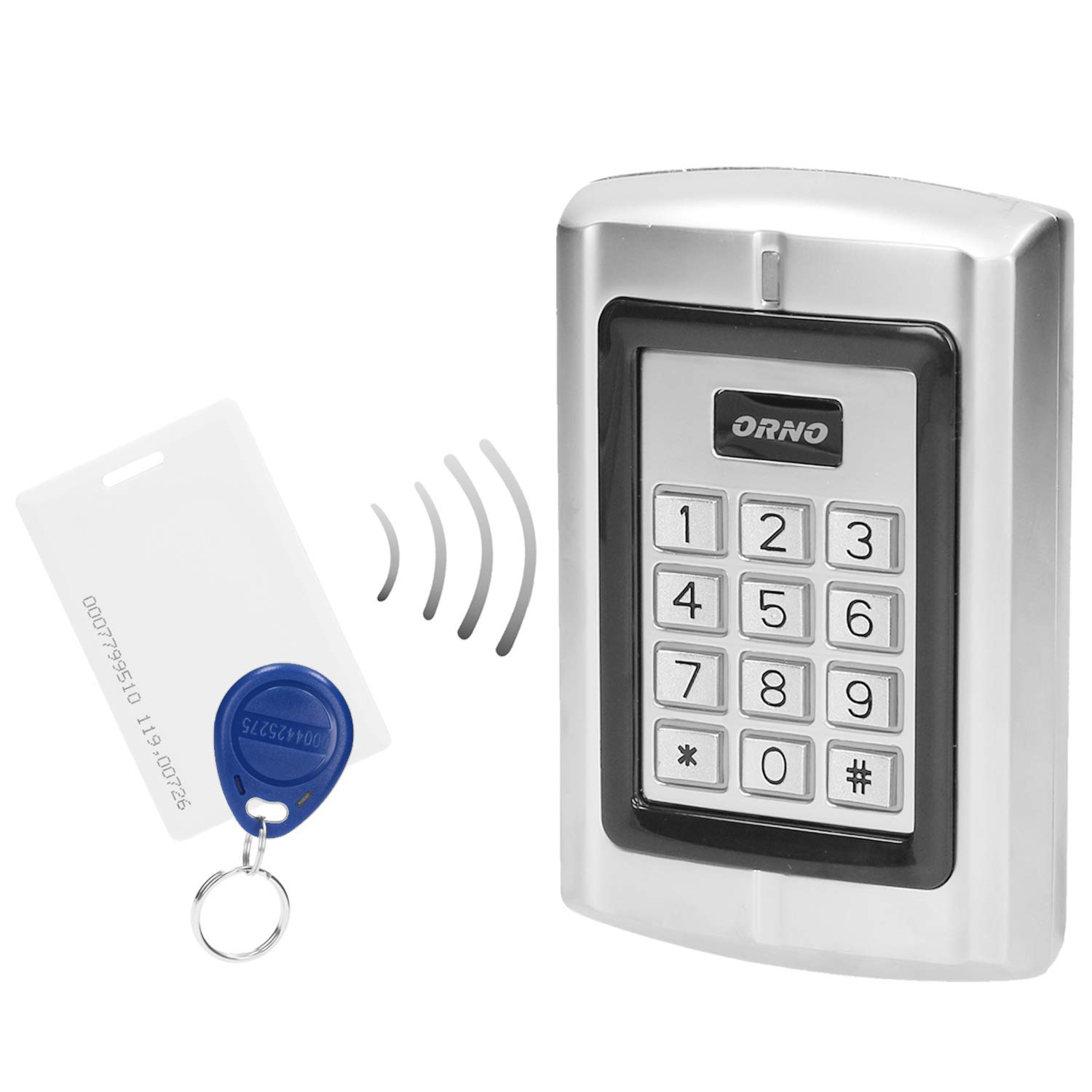 ORNO ZS-802 Waterproof Code Lock with Card Reader and Contactless Key Fob Reader, Built-in Memory