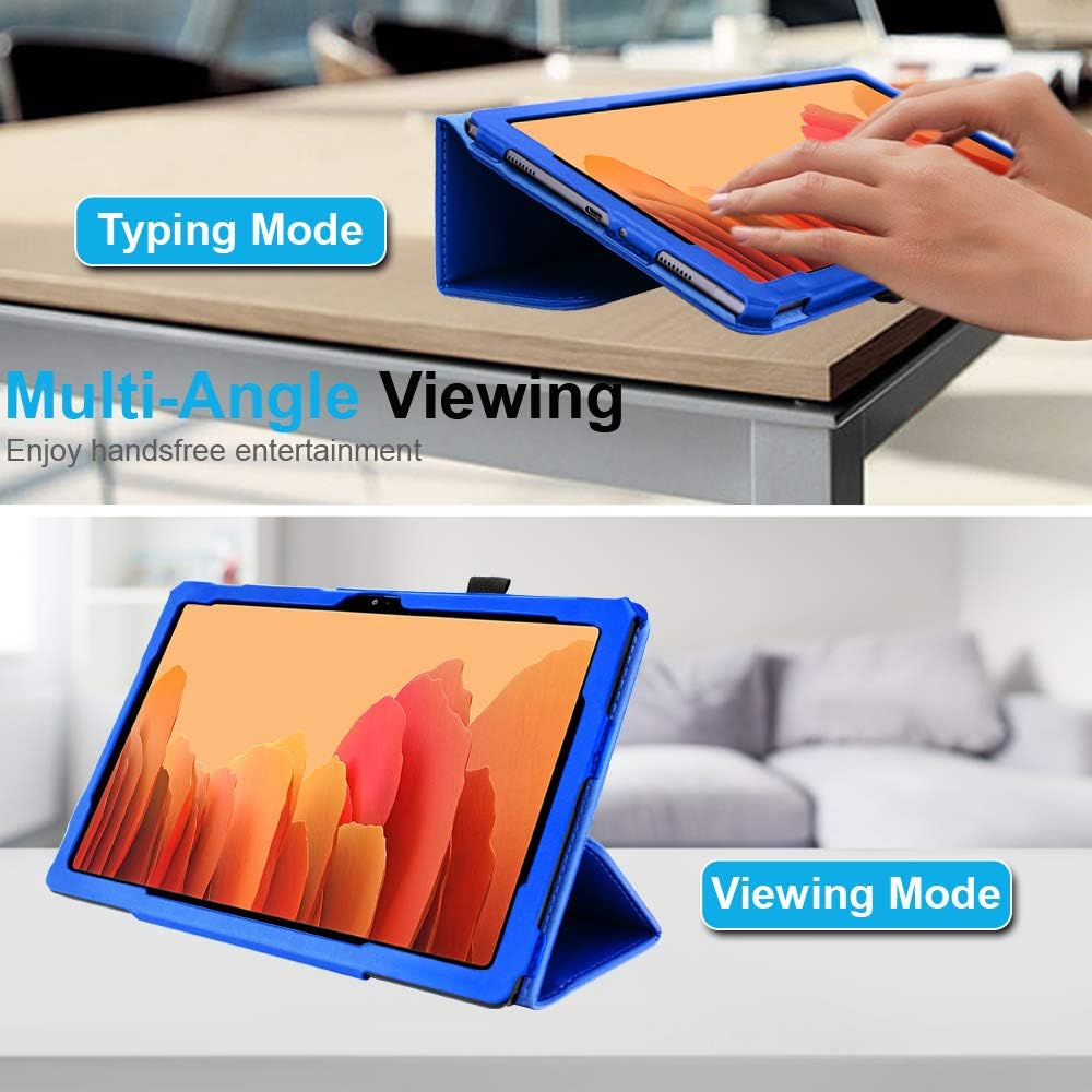 TECHGEAR Leather Case for Samsung Galaxy Tab A7 10.4" (SM-T500 / T503 / T505 / T509) Premium PU Leather Slim Folio Stand Smart Case Cover with Hand Strap - Image 4