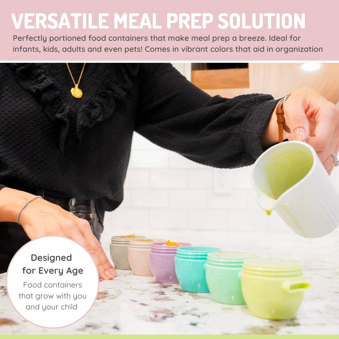 melii Snap & Go Baby Food Freezer Storage Containers & Snack Containers, 2 oz / 59 ml
