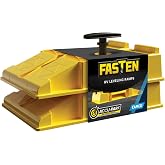 Camco FasTen Premium RV Leveling Trailer Ramps w/ Convenient Handle - Nesting Design for RV Storage - Compatible w/ Square Le